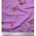 thumbnail image 1 of Soimoi Georgette Viscose Fabric Leaves & Carnation Floral Print Fabric by Yard 42 Inch Wide, 1 of 1