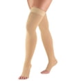 thumbnail image 1 of Truform Bas Cuisse, Bout Ouvert, Dessus à Pois : 30 - 40 mmHg, Beige, Très Grand, 1 of 7