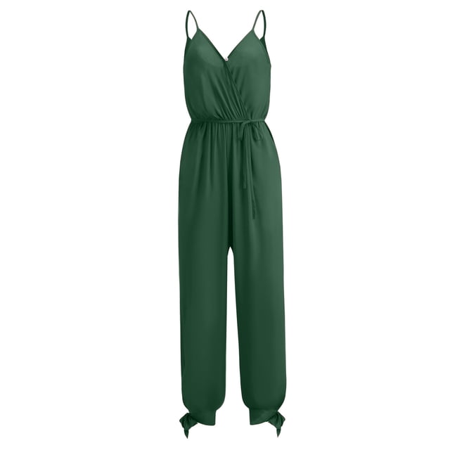 drppepioner Combinaison Short Sans Dos à Col en V Sans Manches pour Femmes, Mode, Décontractée, Imprimée, Longue