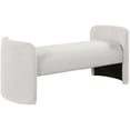 thumbnail image 1 of Meridian Furniture Peyton Cream Boucle Fabric Bench, 1 of 7