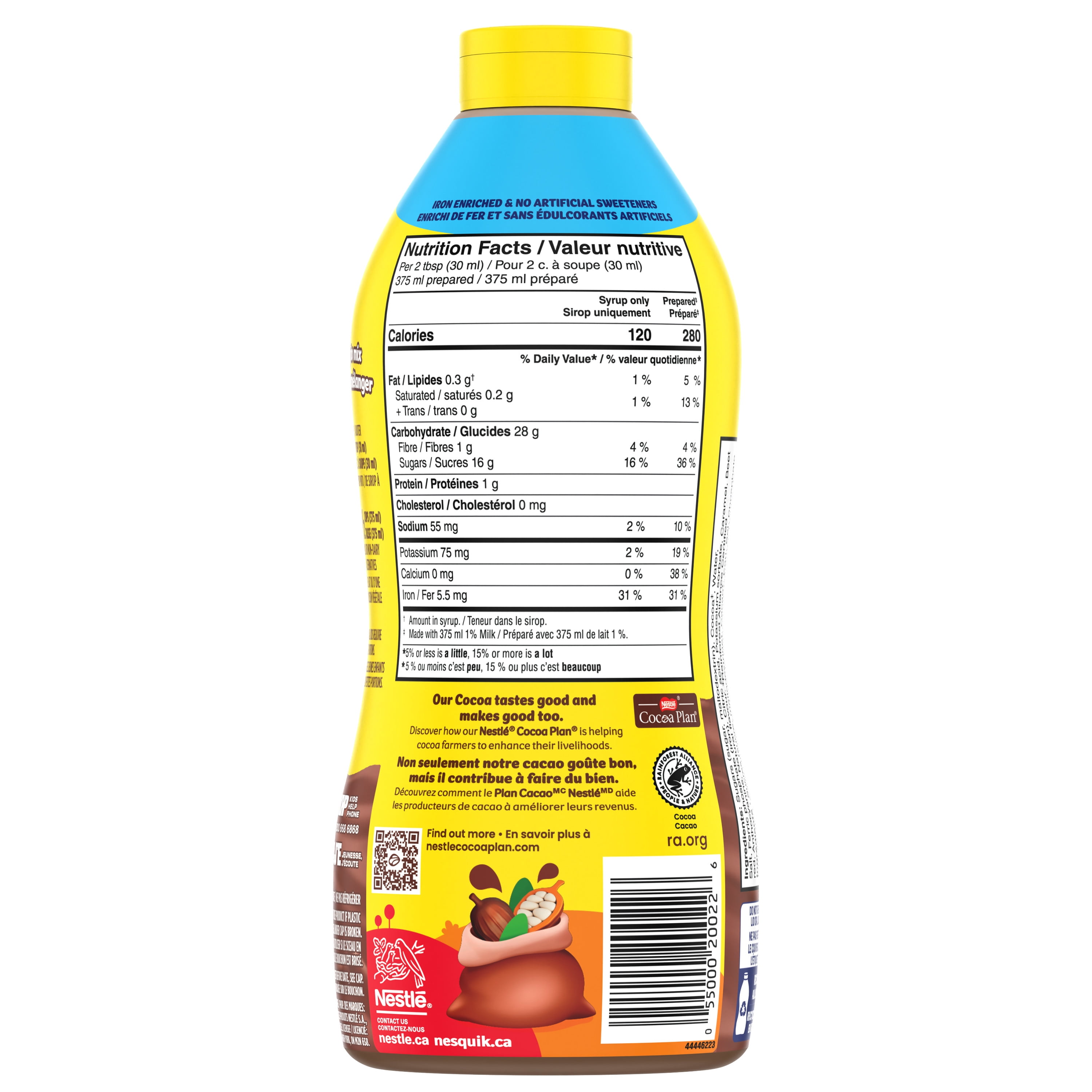 NESQUIK Less Sugar Chocolate Syrup