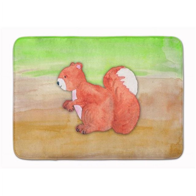Carolines Treasures BB7431RUG Squirrel Watercolor Machine Washable Memory Foam Mat