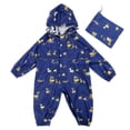 thumbnail image 1 of PMVFHDE Imperméable Imperméable pour Enfants, Imperméable, Manteau Imperméable pour Filles, à Capuche Imperméable, Intégré Imperméable, Imperméable d'Extérieur Réutilisable Bleu, 2-3 Ans, 1 of 6