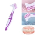 thumbnail image 2 of MesaSe Double Side Denture Toothbrush Ergonomics Handle Plastic Multi Layered Bristles False Teeth Oral Care Brush for Home Use, 2 of 10