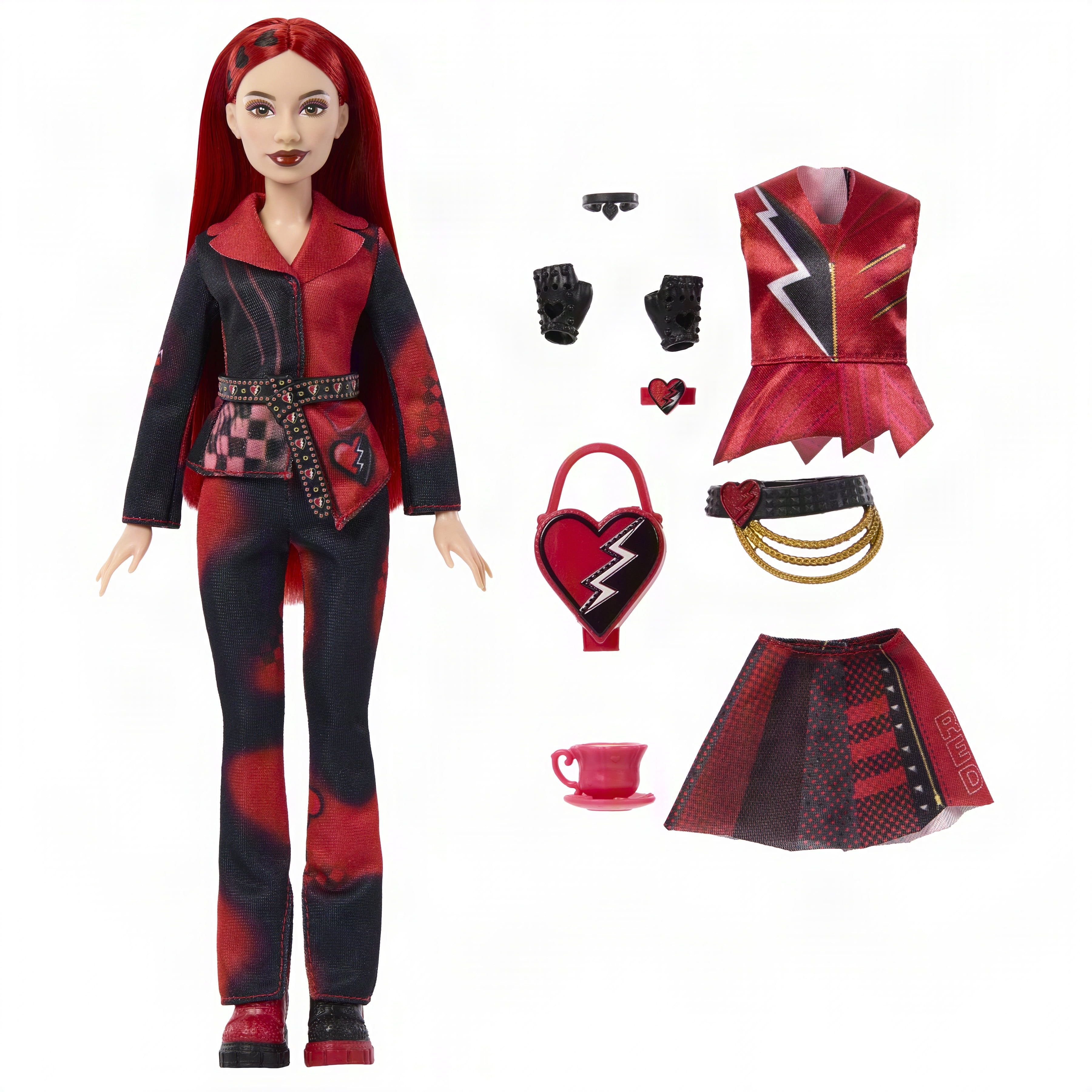Disney Descendants: Wicked Wonderland Tea Party Reveal with 7 Surprises, a Red Fashion Doll & Accessories
