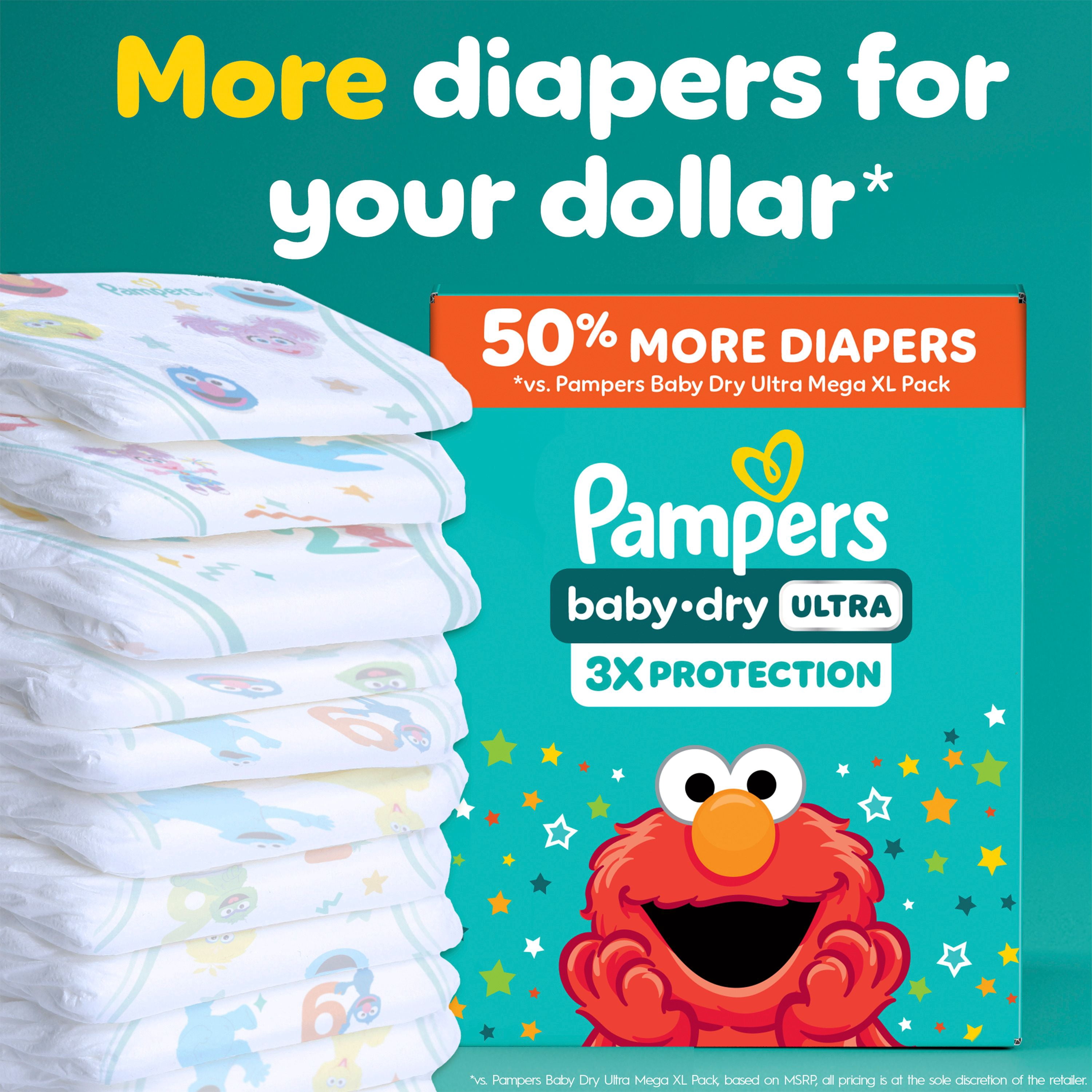 Pampers Baby Dry Ultra Couches, Taille (- lbs