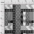 thumbnail image 2 of oneOone Silk Tabby Black Fabric Block Craft Projects Decor Fabric Printed By The Yard 42 Inch Wide, 2 of 5