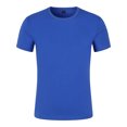 thumbnail image 2 of Mefallenssiah Chemisiers pour Hommes Été T-Shirt à Col Rond pour Hommes Coton Mercerisé Manches Courtes Bleu, 2 of 3