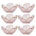 thumbnail image 1 of MasteelfCA 6pcs Glass Fruit Plate Glass Salad Bowl Flower Design Jewelry Tray Storage Tray, 1 of 9