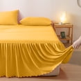 thumbnail image 4 of HHBEAUTY Solid Color Bed Skirt, Wrap-Around Elastic Ruffled Eyelet Bed Skirt Full Size Dust Ruffle, Bed Sheet Dirtproof Non-slip Protective Cover Cover, 59.1x78.7", 4 of 6