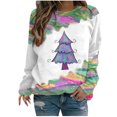 thumbnail image 1 of EQWLJWE Chandails de Noël pour Femmes Manches Longues Col Rond Chandails Chandail Arbre de Noël et Verts Frais Manches Raglan Chandails Arbre de Noël pour Femmes Grandes Tailles, 1 of 2