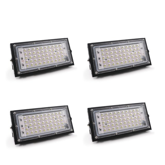 1/2/3/4 Pcs Projecteur Mural Extérieur LED Étanche 50w Noir Lampe de Jardin Réflecteur de Rue Éclairage de Jardin Projecteur, Performance Extraordinaire