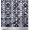 thumbnail image 1 of Soimoi Poly Georgette Fabric Ikat Southwestern Decor Fabric Printed Yard 42 Inch Wide, 1 of 3