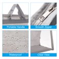 thumbnail image 4 of Unique Bargains Handbag Dust Bags, S Size PVC Dustproof Transparent Purse Protector, Light Gray, 4 of 5