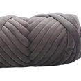 thumbnail image 4 of Langgg 1kg Velvet Chunky Yarn Arm Knitting Tube Giant Yarn Rug Making Hand Knit Pet Bed Crocheting Deep Gray, 4 of 9