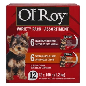 Ol' Roy Variety Pack Dog Food for Small Dogs in Savoury Juices 100g