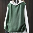 thumbnail image 4 of Women's Solid Color Knitted Vest Loose Large Sized Versatile Coat for Layering over Shirts or Tees, Soft Knit Fabric, 4 of 5