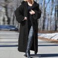 thumbnail image 2 of Kcodviy Women Casual Solid Knit Fuzzy Cardigans for Women Button Plus Size Long Sweaters for Women Open Front Sleeve Sweater Long Cardigan Ladies Cardigan Sweaters with Pockets Coat, 2 of 4