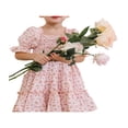 thumbnail image 4 of Mommy and Me Dresses Floral Print Short Sleeve Ruffle Beach Midi Dress Sundress, 4 of 4
