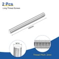 thumbnail image 2 of M14x140mm Fully Threaded Rod, 2Pcs 316 Stainless Steel 2 Pitch Threaded Screw, 2 of 7