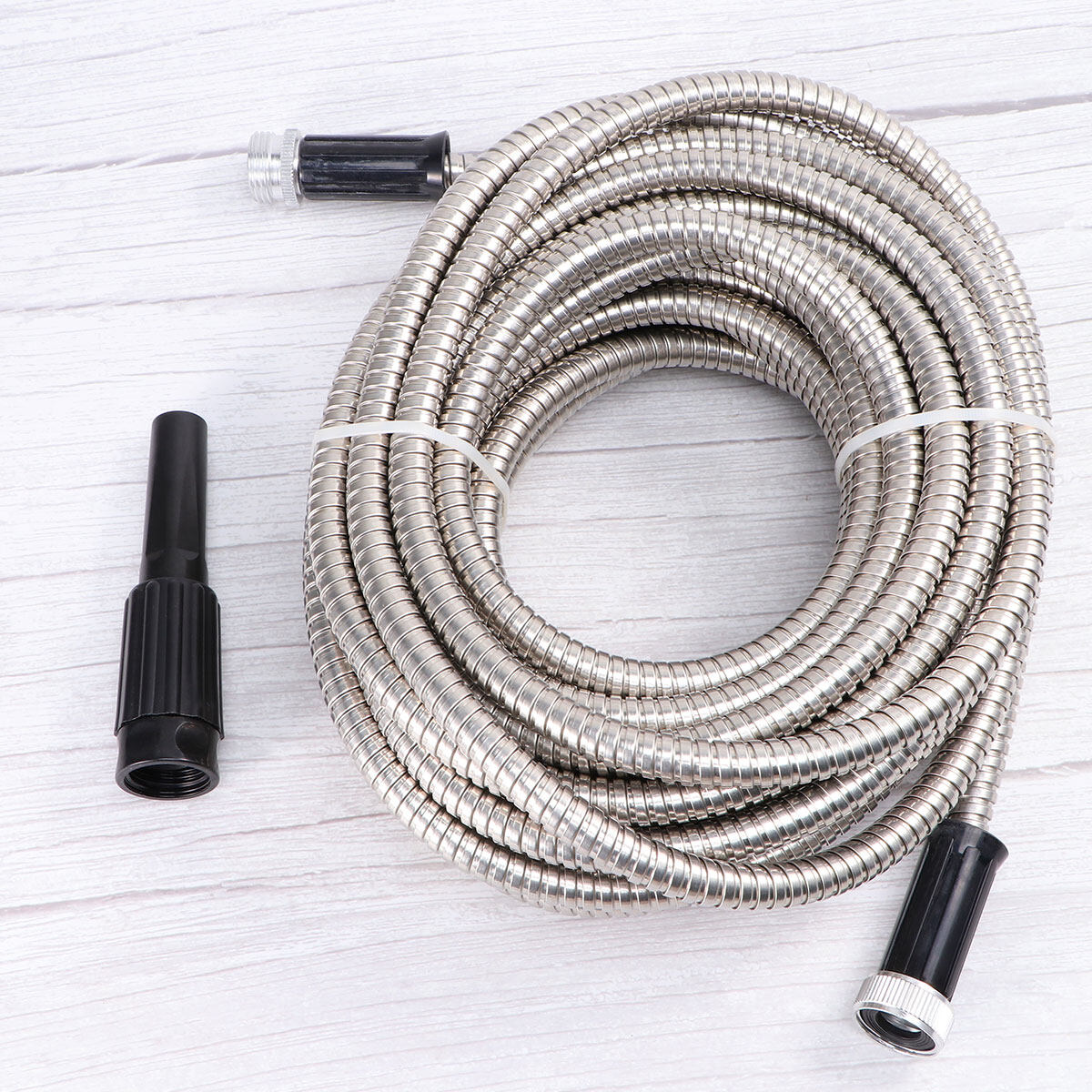 OULII Garden Hose Wand Silver Heavy Duty Hose Pipe for Watering 1Set