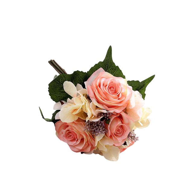 Xingzhi Artificial Flowers Bouquet Fake Hydrangea Heads Realistic Roses Party Home Decorative Table Wedding Display Decoration Verslila