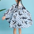 thumbnail image 4 of Children‘s Boys Girls Dinosaur Rainbow Printed Button Rain Jacket Hooded Windproof Raincoat, 4 of 4