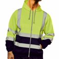 thumbnail image 1 of Manteau de Travail Unisexe Sécurité à Bande Réfléchissante Chandails à Capuchon Veste, 1 of 7