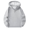 thumbnail image 1 of Men's Zip Up Hoodie Winter Warm Pullover Long Sleeve Comfortable Streetwear Solid Color Casual Button Front Design, 1 of 3