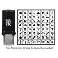 thumbnail image 1 of Printtoo Personalized&nbsp;Food Theme Icons&nbsp;Rubber Stamp Self Inking Stamper 12 mm-Violet, 1 of 7