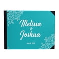 thumbnail image 1 of Darling Souvenir Livre d'or imprimé floral et feuilles, bleu, 9 x 12 pouces, 1 of 5