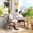 thumbnail image 2 of Outsunny Outdoor Glider Bench Loveseat, 2-Person Swing Chair with Table, 2 of 10