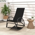 thumbnail image 2 of Costway Lot de 2 Chaises Berçantes d'Extérieur 2-en-1 avec Dossier Réglable à 4 Positions, Accoudoirs Courbés, 2 of 9