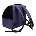 thumbnail image 4 of Sac à Dos de Support pour Animaux de Compagnie, Réglable Intégré dans 4 Grilles de Ventilation Portables Sac à Dos pour Chat Grande Capacité Respirante pour l'Extérieur Violet, Gris, 4 of 8
