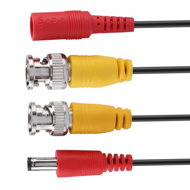 BNC Video and DC Power Extension Cable 10M CCTV Coax Cable with Durable Metal and Copper Wire