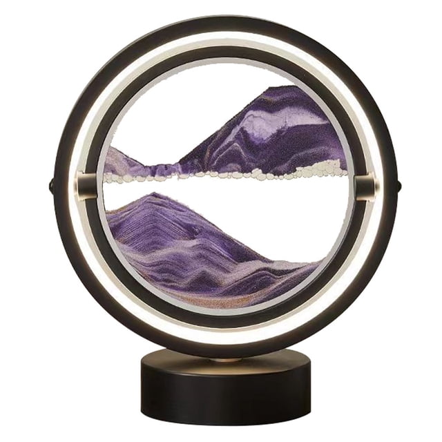 LED Sandscape Table Touch Lamp 3D Moving Sand Art Display Night Light Gift For Home Office Desk Decor