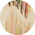 thumbnail image 1 of Ahgly Company Machine Washable Indoor Round Transitional Khaki Gold Area Rugs, 6' Round, 1 of 7