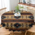 thumbnail image 3 of Aztec Tablecloth, Ethnic Tribal Geometric Design Rustic Style Table Cloth Boho Chic Washble Table Cover for Dinning Kitchen Farmhouse Party Decor 60", 3 of 5