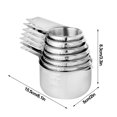 thumbnail image 3 of Wamans 304 Stainless Steel Measuring Cup and Spoon Set, Kitchen Large Belly Cup Baking Utensils, Kitchen Tools, Measuring Cups and Spoons, Seven Piece Set Clearance Items, 3 of 9