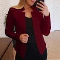 thumbnail image 4 of cfhntfmh Plus Size Cardigan for Women Fashion Open Front Long Sleeve Tunci Shirts Fall Formal Work Office Cardigans, 4 of 5