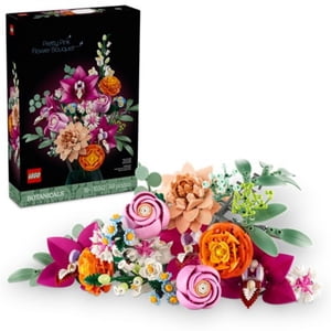 LEGO Botanicals Pretty Ensemble de Bouquet Fleur Rose pour Adultes - Fleurs artificielles pour décoration maison, Pièce centrale pour tables - Idée cadeau pour les femmes & Hommes - 10342