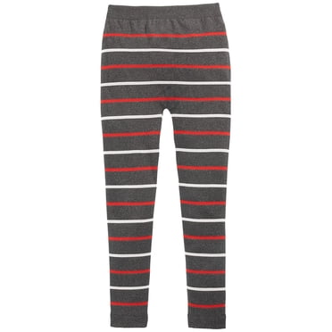 Epic Threads Leggings en Tricot Torsadé Rayé pour Grandes Filles (Gris, TG)