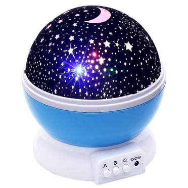 Night Light for Kids, Moon Star Projector - LED Bulbs Light Color Changing, 360 Degree Rotation, Romantic Night Lighting for Baby Kids Women