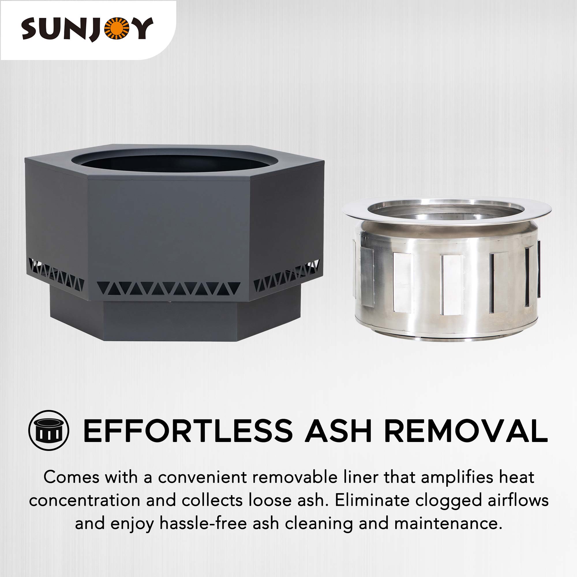 Sunjoy 26 pouces Hexagonal faible fumée Firepit