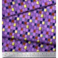 thumbnail image 3 of Soimoi Cotton Duck Fabric Check & Brush Stroke Abstract Decor Fabric Printed Yard 42 Inch Wide, 3 of 3