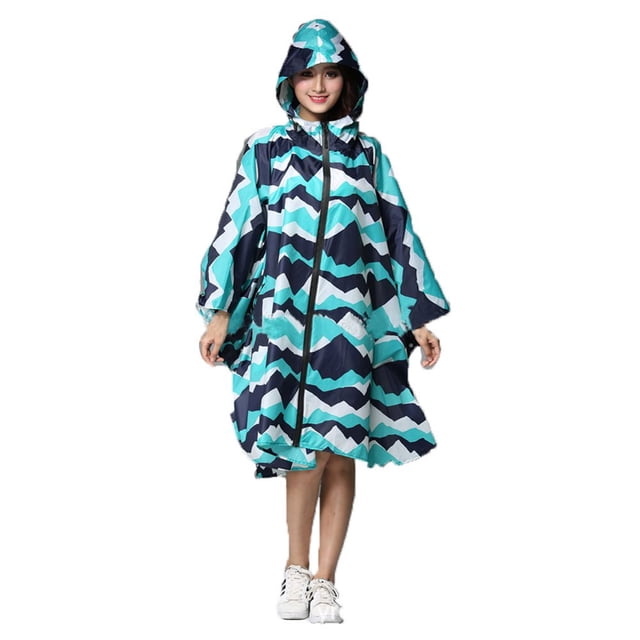 1 Pce Imperméable à Capuche Élégant pour Femmes, Poncho Long d'Extérieur, Imperméable, Manteau de Pluie
