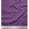thumbnail image 1 of Soimoi Purple Velvet Fabric Arrow & Diamond Geometric Print Sewing Fabric Yard 58 Inch Wide, 1 of 1