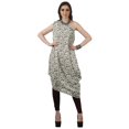 thumbnail image 1 of Moomaya Robe Kurti à une Épaule Imprimée pour Femme, Sans Manches, à Col Bénitier, Style Bohème, Tenue de Soirée de Designer, 1 of 7