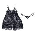 thumbnail image 3 of Ensemble de Lingerie pour Femmes Robe Babydoll en Dentelle Vêtement de Nuit, 3 of 6