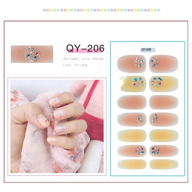 mtvxesu Nail Gel Nail Sticker Full Gradient Finished Nail Polish Film Nail Sticker Sale